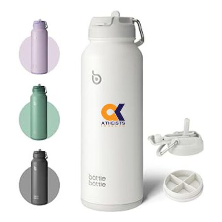 BOTTLE BOTTLE 40oz Insulated Water Bottle with Straw (White)